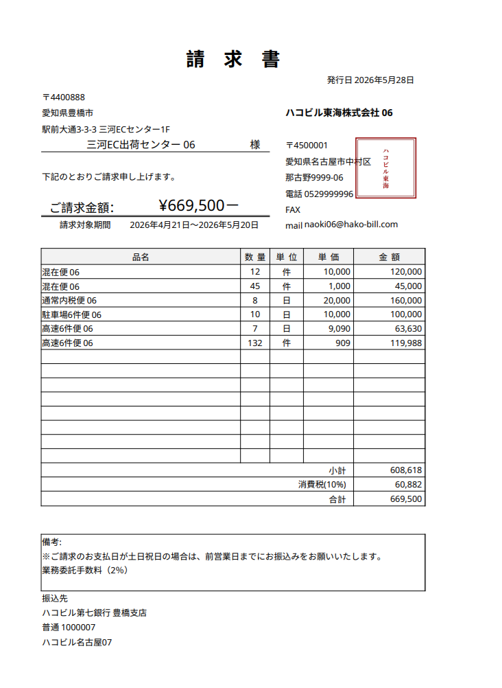 請求書PDF